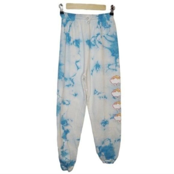 BSR By Samii Ryan Tie Dye Cloud And Star Print Joggers Blue Size Small - Picture 5 of 5